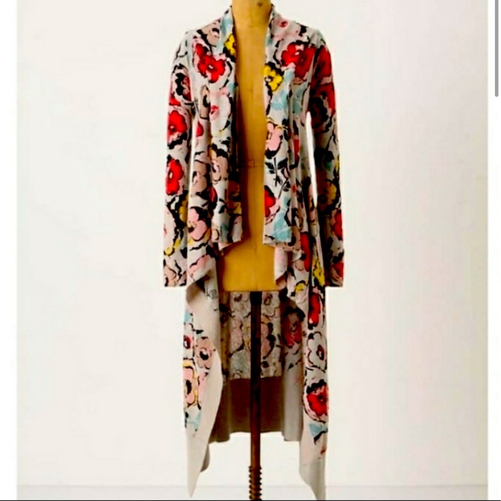 Anthropologie Floral Duster